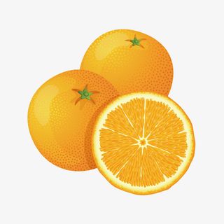 卡通手绘水果装饰海报设计橙子免抠