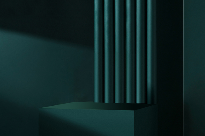 绿色简约风C4D背景高清