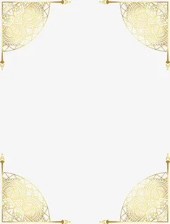 金色复古边框免抠