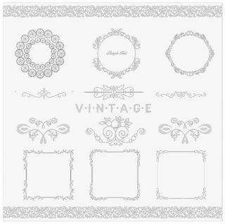 复古花纹花边图案素材免抠