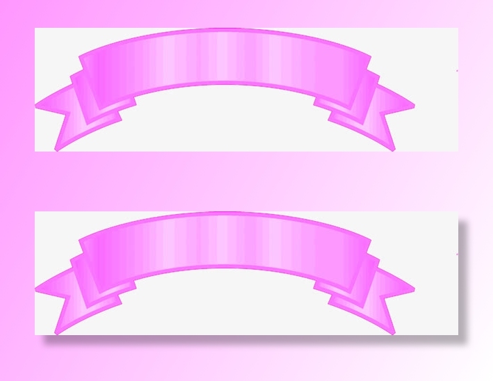 手绘粉色水彩丝带标签免抠