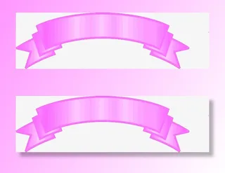 手绘粉色水彩丝带标签免抠