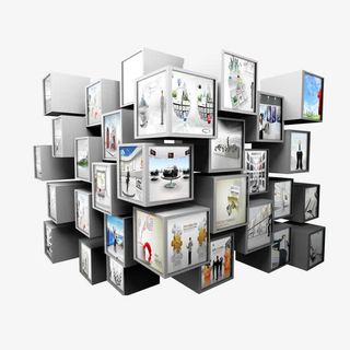 立体方形多媒体显示屏免抠