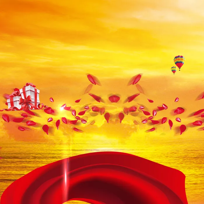 花瓣狂欢促销背景图高清