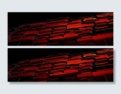 黑红立体几何质感背景高清