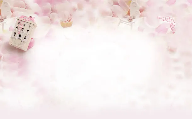 可爱卡通梦幻粉色首页免抠