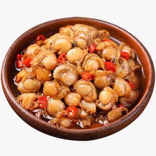 麻辣扇贝罐头特写免抠