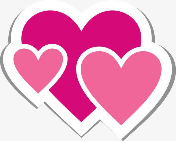 粉色爱心按钮免抠