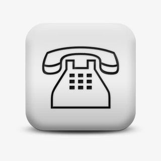 不光滑的白色的广场图标业务电话免抠
