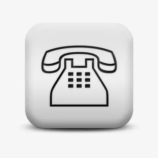 不光滑的白色的广场图标业务电话免抠