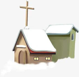 十字架创意建筑户外免抠