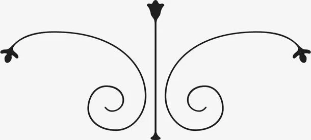 角花底纹花型对称平面图形免抠