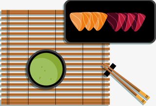 扁平美味日本料理免抠