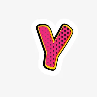 漫画风格字母Y免抠