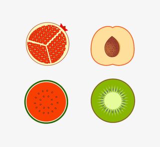 卡通水果切面图免抠