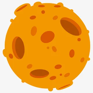 漂浮卡通星球黄色免抠漂浮其他元素