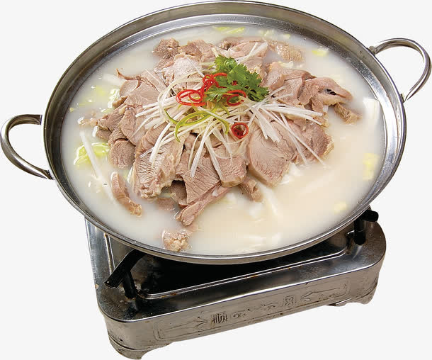 浓汤羊肉烩馓子免抠