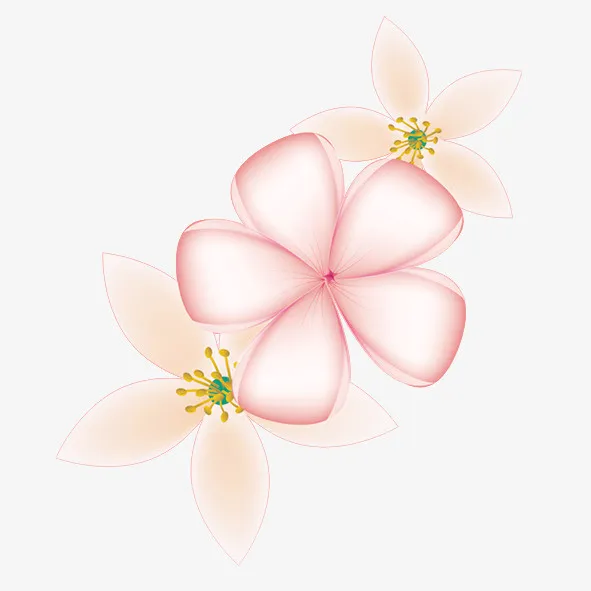 粉色手绘花瓣免抠