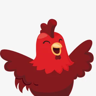 创意卡通大公鸡免抠