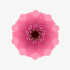 粉红色抽象花免抠
