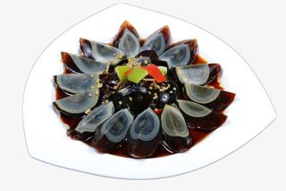 绿色蔬菜美味姜汁松花蛋免抠