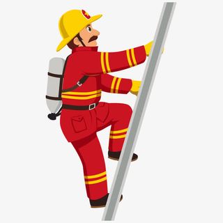 消防栓 消防人员免抠