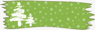 绿色圣诞可爱标签免抠