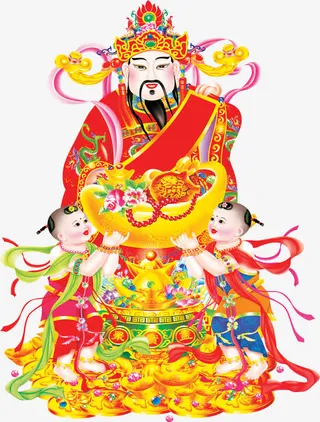 财神到造型人物春节免抠