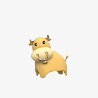 牛气冲天小金牛免抠
