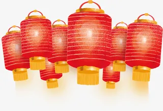 红红火火迎新年创意设计免抠