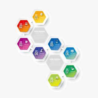 时尚科技流程图设计免抠