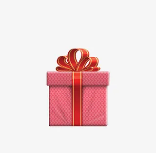 红色礼盒免抠