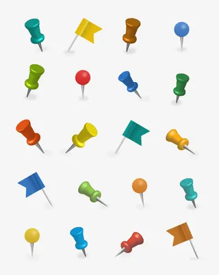 定位大头针免抠