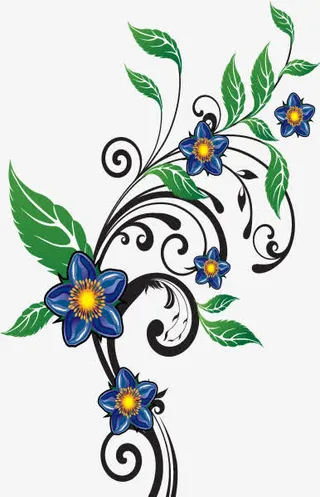 手绘植物花朵免抠