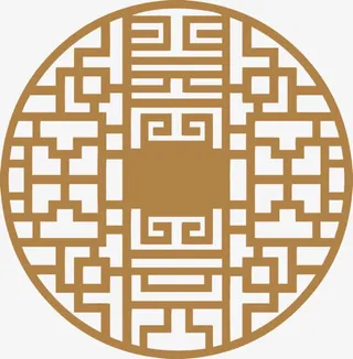 中国风中秋窗棂月亮免抠