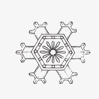 独特雪花图案免抠