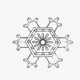 独特雪花图案免抠