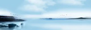 企业文化唯美海景背景banner高清
