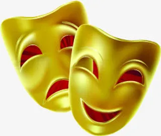 金色表情面具七夕情人节免抠