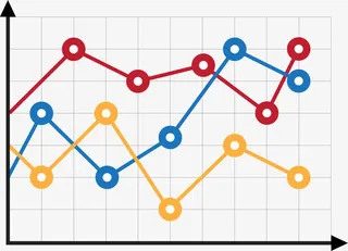 彩色折线图免抠