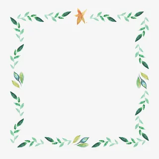 绿叶的美丽创意边框免抠