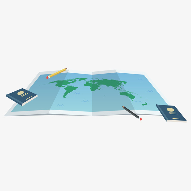 旅游攻略世界地图免抠