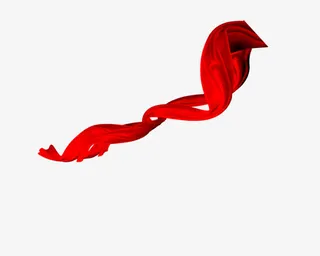 红色带子高清素材免抠