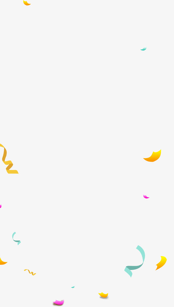 手绘渐变活动素材效果免抠