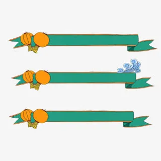 促销标题卡通手绘灯笼栏免抠