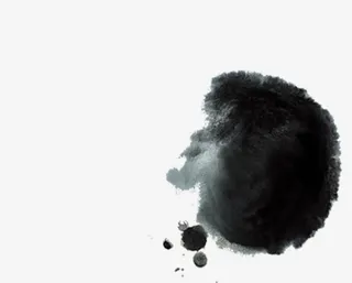 创意合成端午节黑色水墨效果免抠