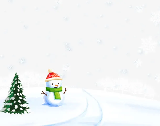 雪地上的雪人免抠