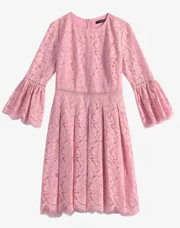 长袖蕾丝打打底裙子免抠