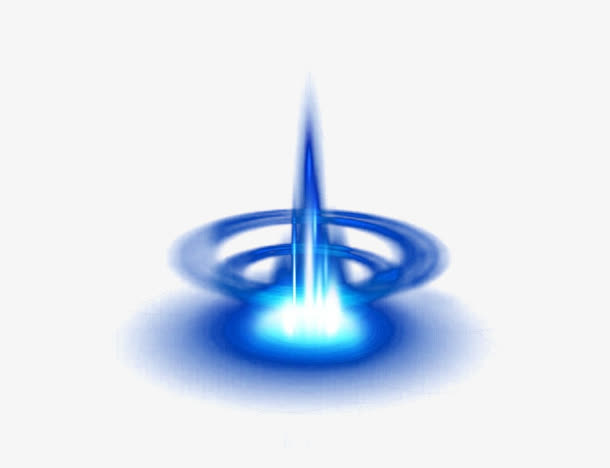 蓝色炫光元素免抠