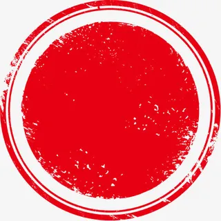 红色圆形印章纹理图标免抠